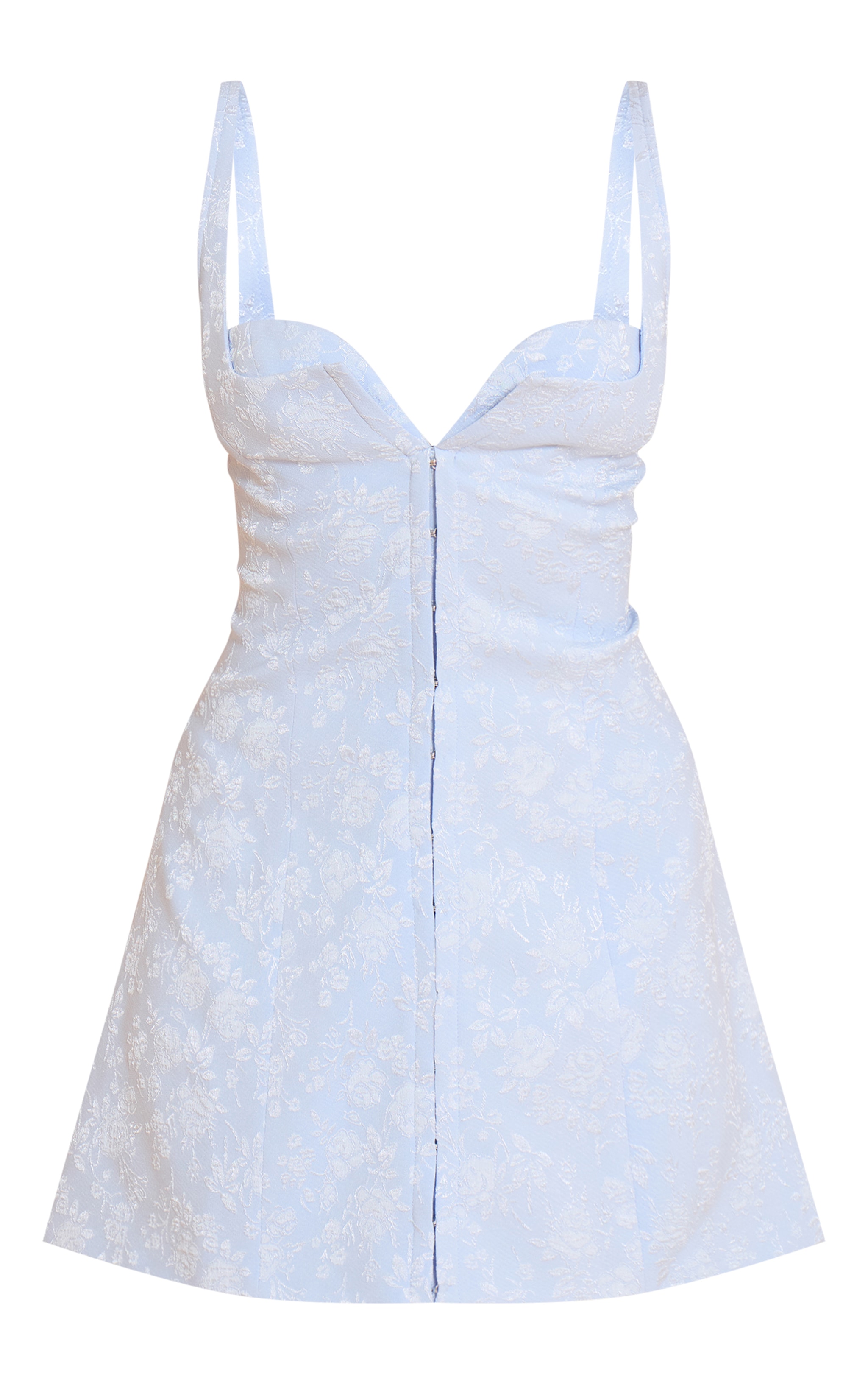Robe Change Bleu Jacquard Décolleté Boutonnière Stretch image 5