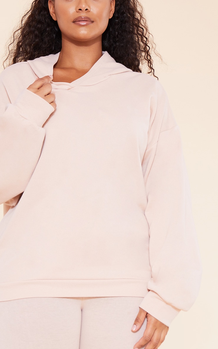 Plus Deep Nude Oversized Hoodie image 5