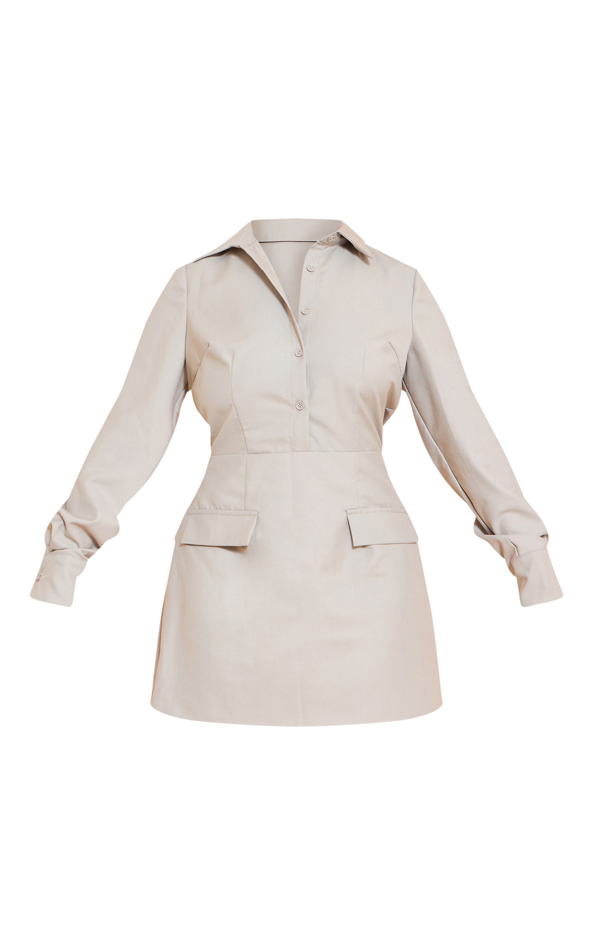 Shape Grey Tailored A-line Shirt Dress image 5