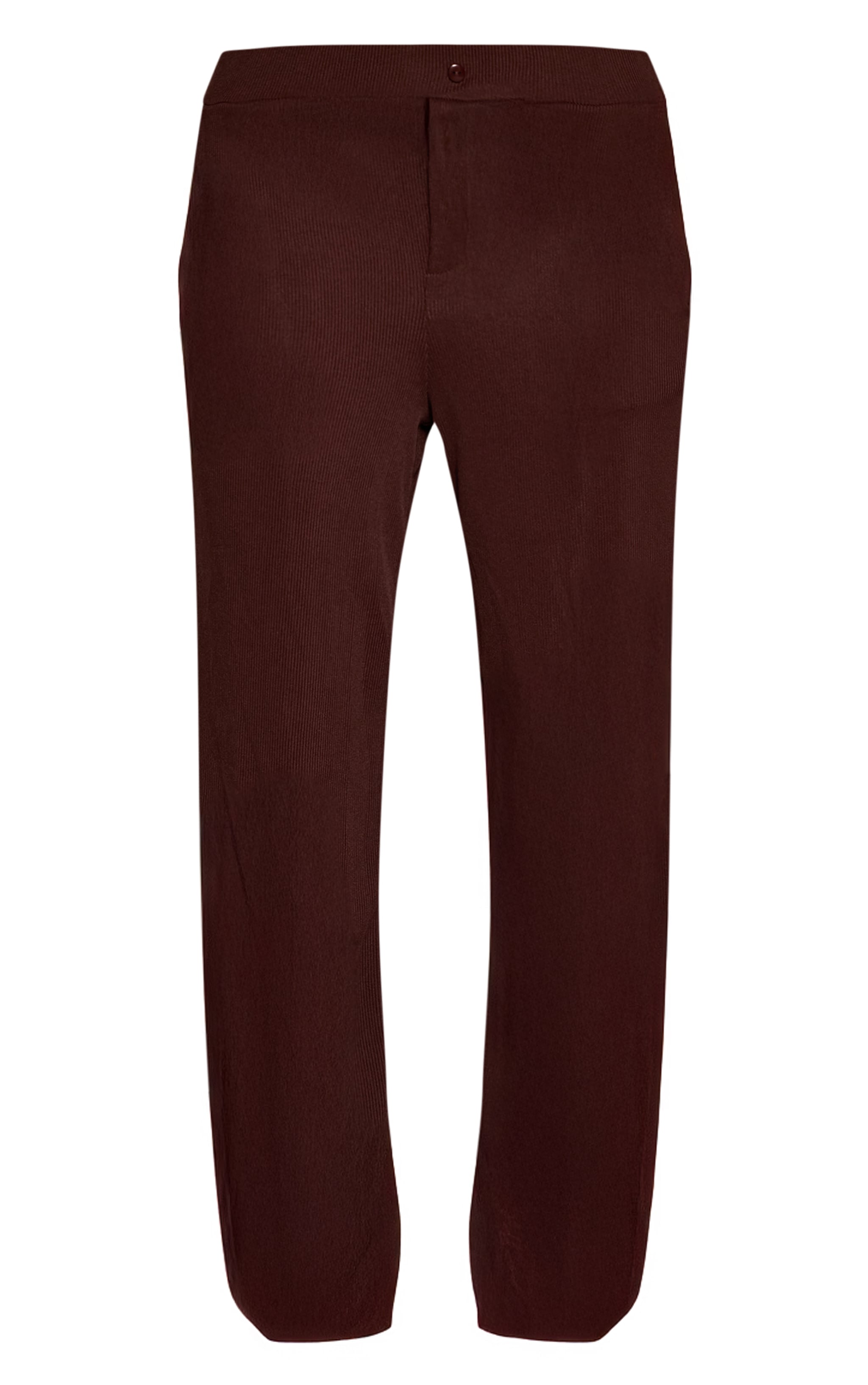 Chocolate Boyfriend Style Wide Leg Trouser image 5