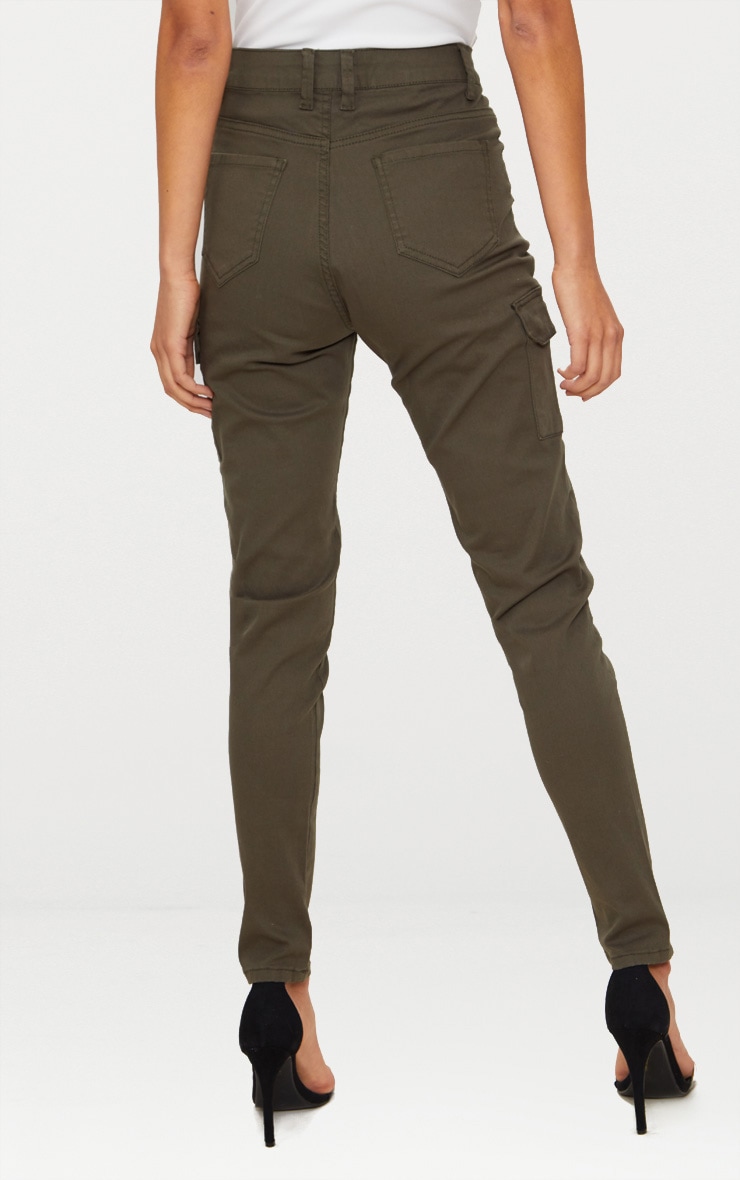 Khaki Pocket Detail Utility Skinny Jean PrettyLittleThing