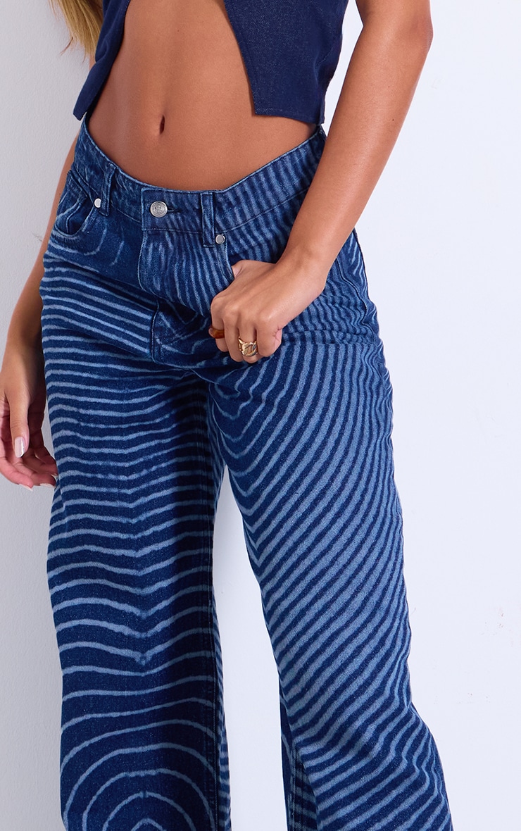 Indigo Lazer Swirl Print Jeans image 4