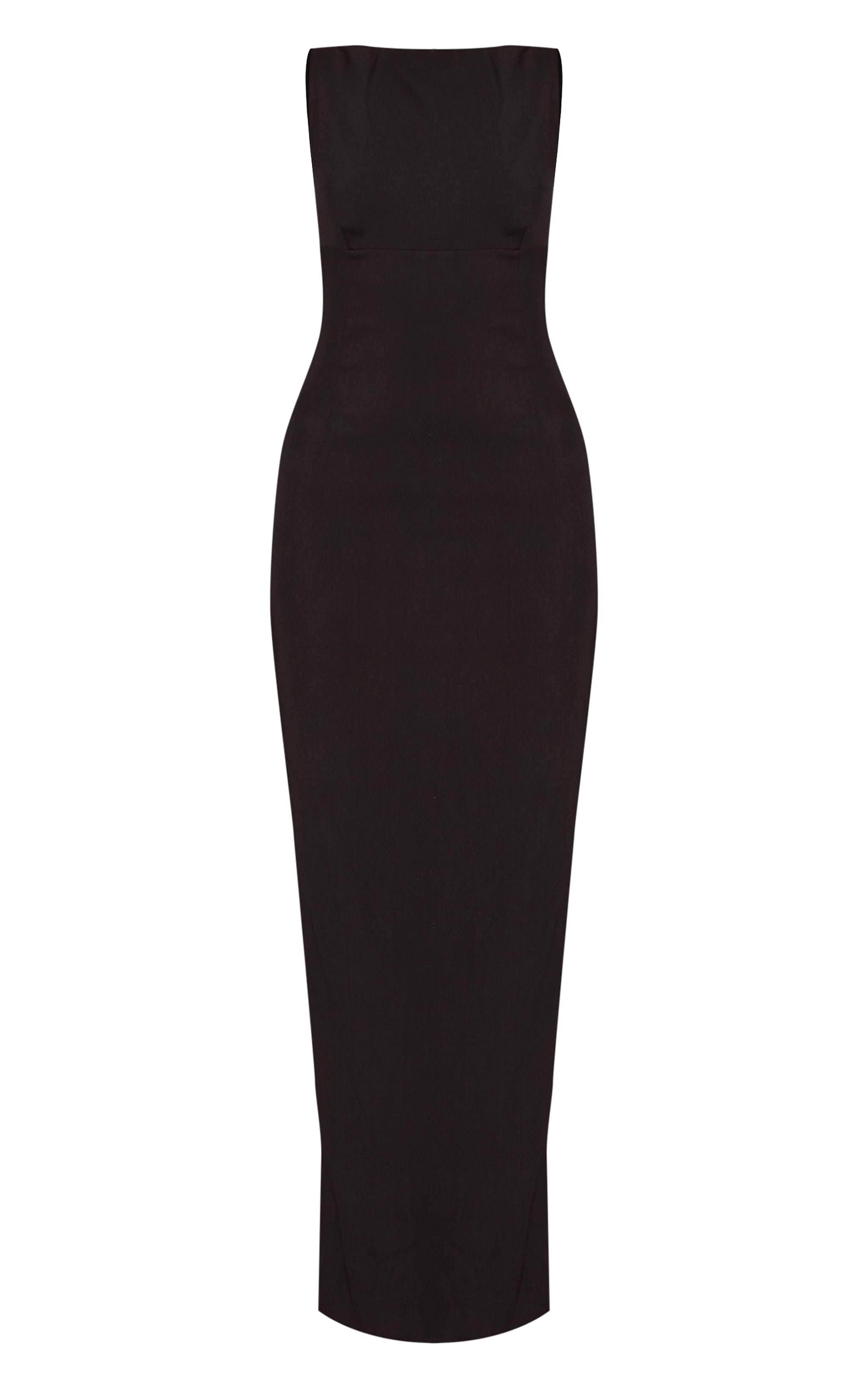 Premium Black Scoop Back Maxi Dress image 5