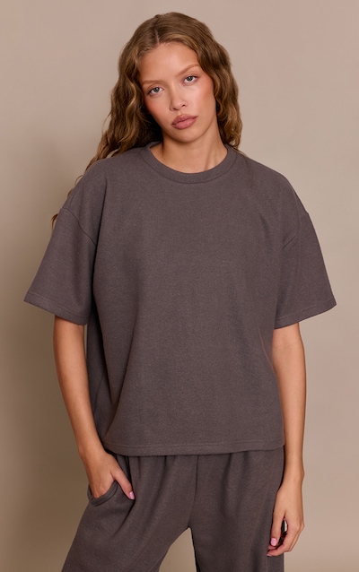 Charcoal Soft Touch Boxy T-shirt