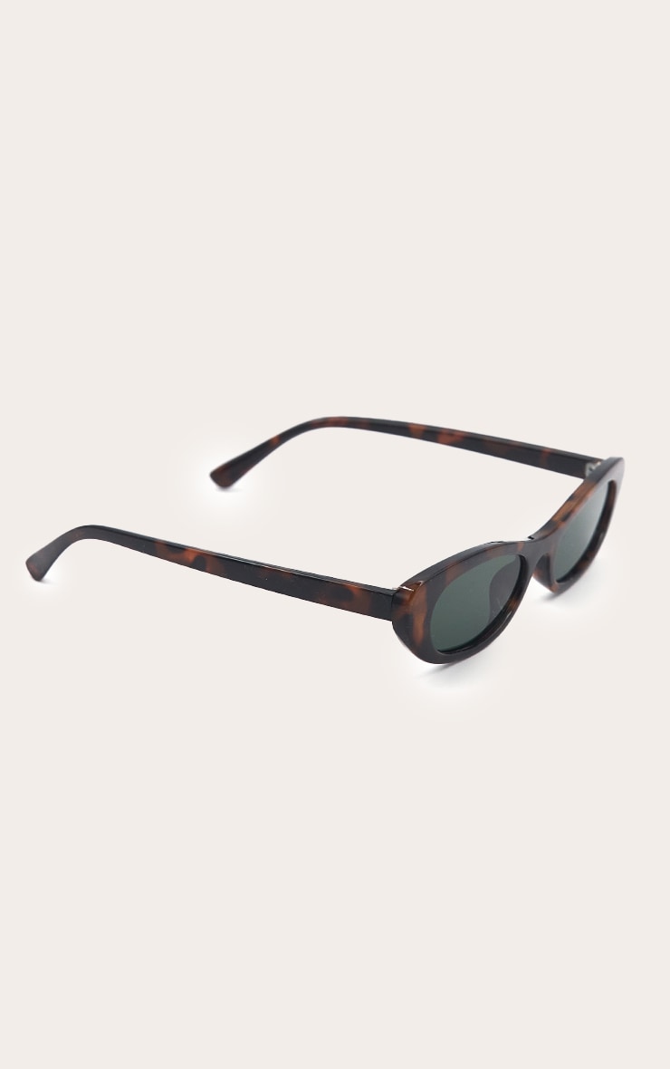 Dark Tortoiseshell Smooth Cat Eye Sunglasses image 3