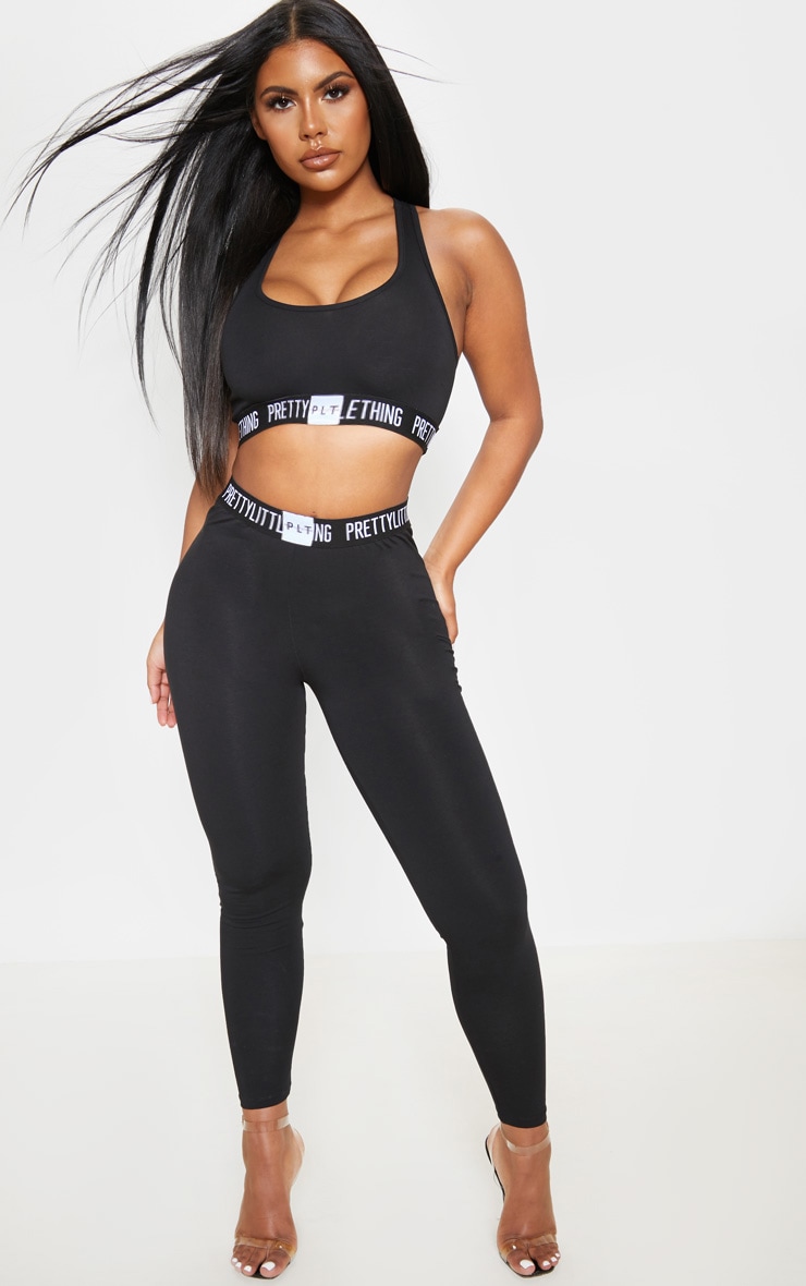 PRETTYLITTLETHING Black High Waisted Legging
