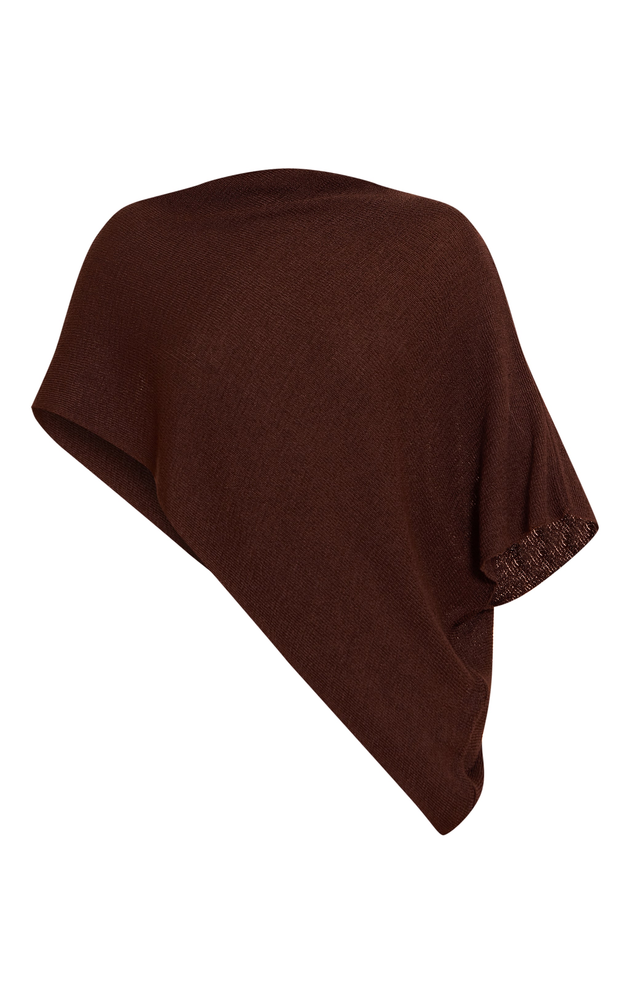 Chocolate Fine Knit Poncho Style Top image 5