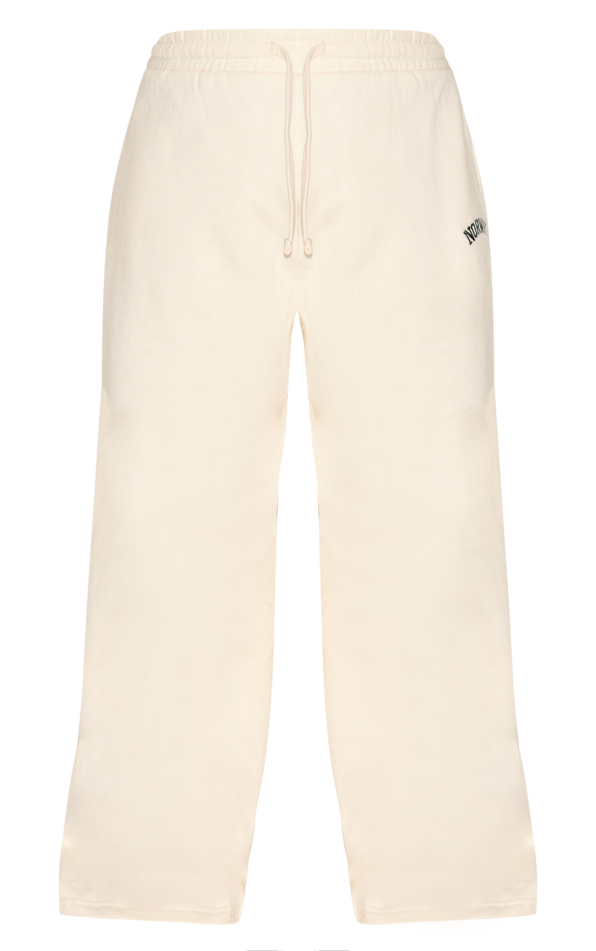 Plus Cream Premium Embroidered Norway Wide Leg Sweatpant image 5