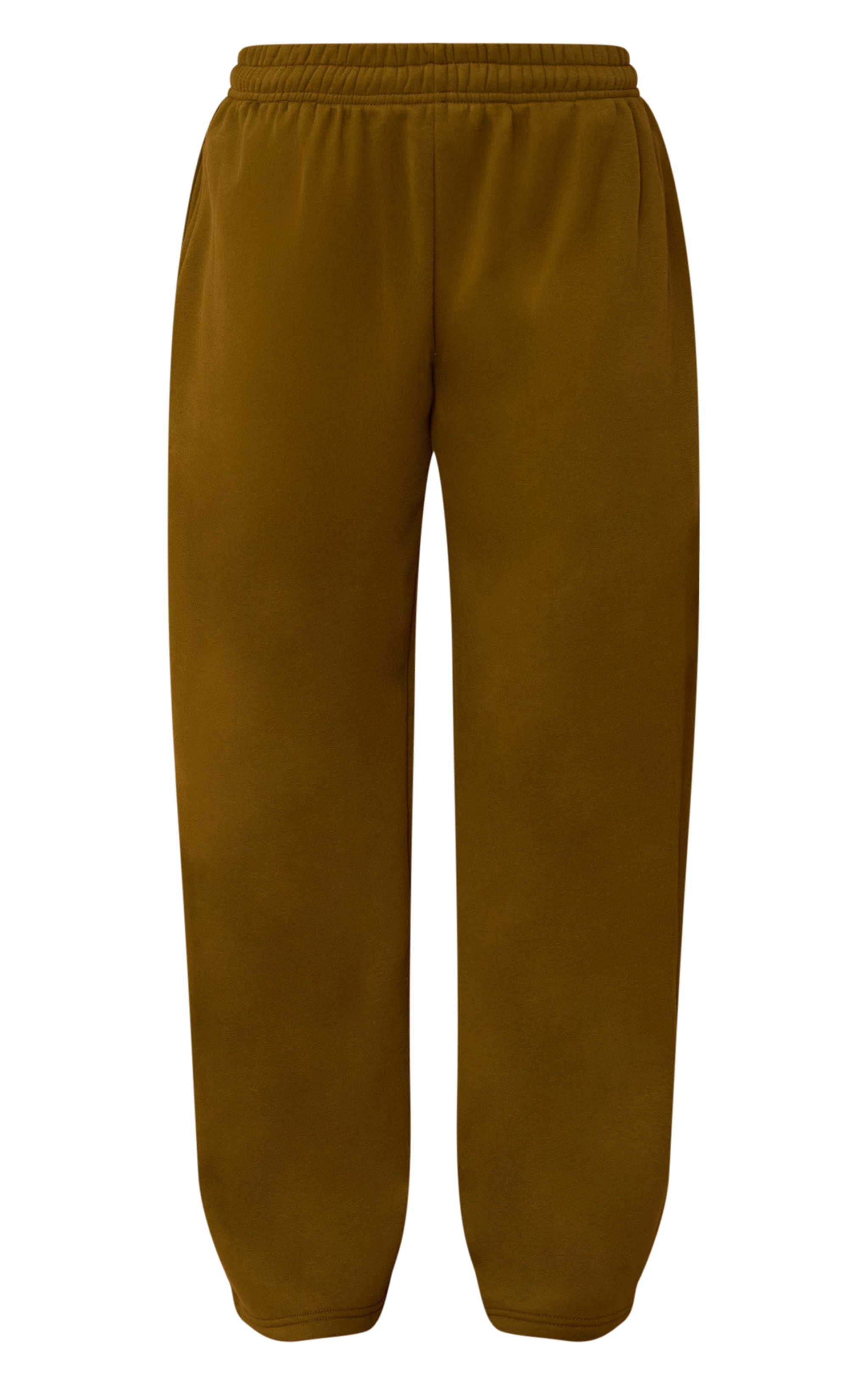 Olive Cotton Fleece Straight Leg Sweatpants image 5