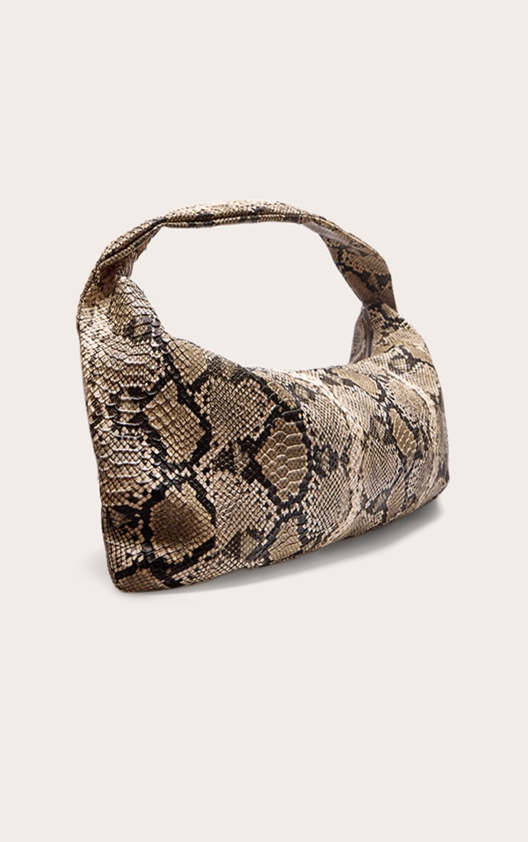 Snake Print Oversized PU Tote image 2