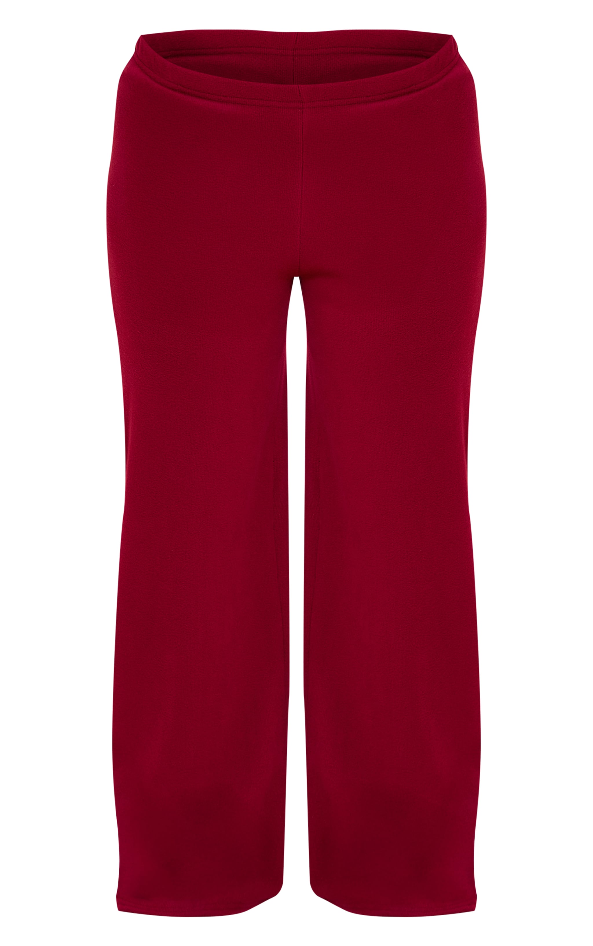 Shape Burgundy Micro Rib Wide Leg Pants image 5