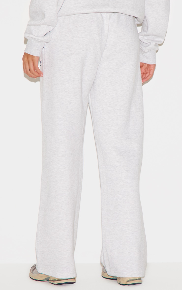 Ash Grey New York Embroidered Wide Leg Sweatpants image 3