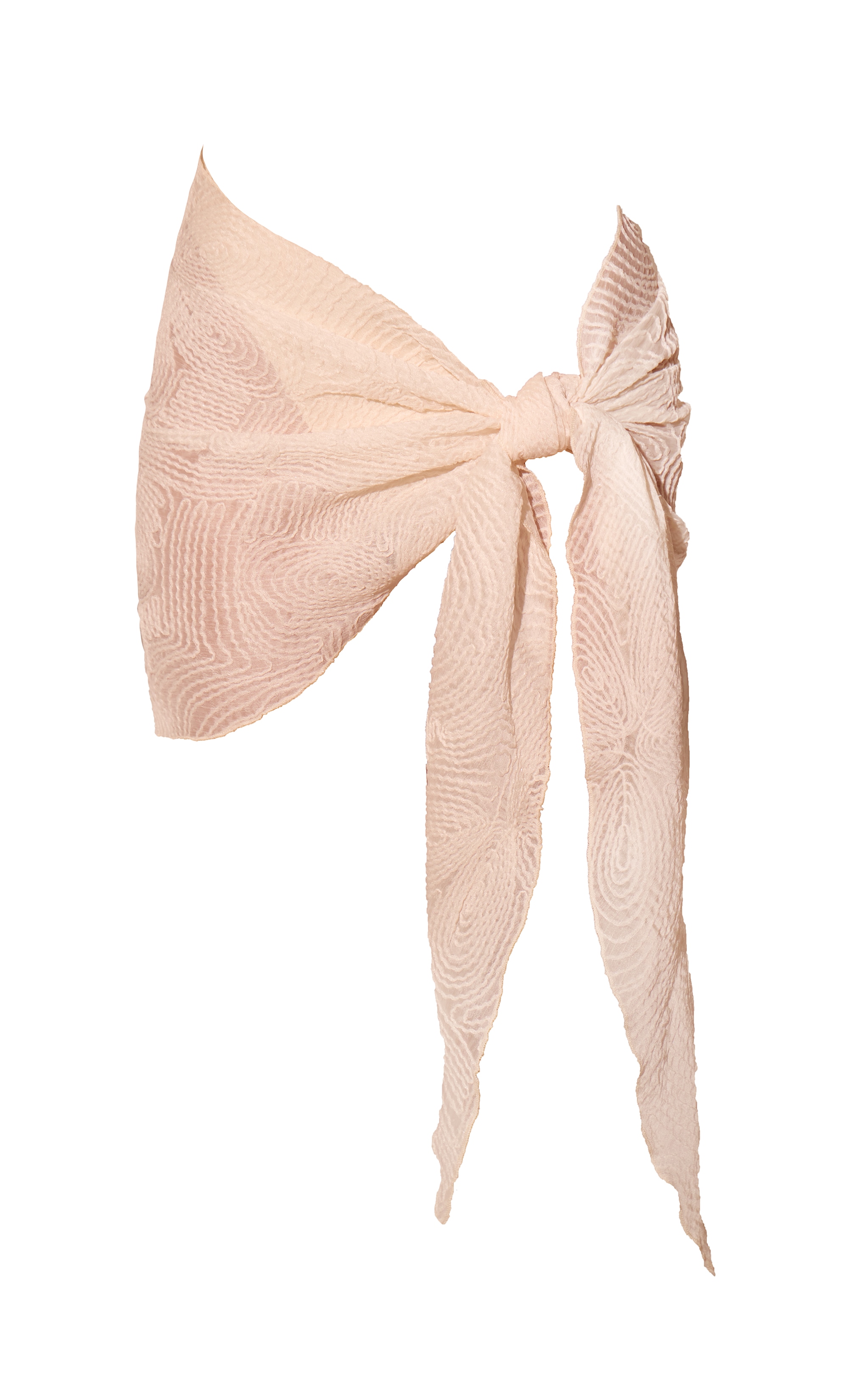 Cream Textured Sheer Mini Beach Sarong image 6