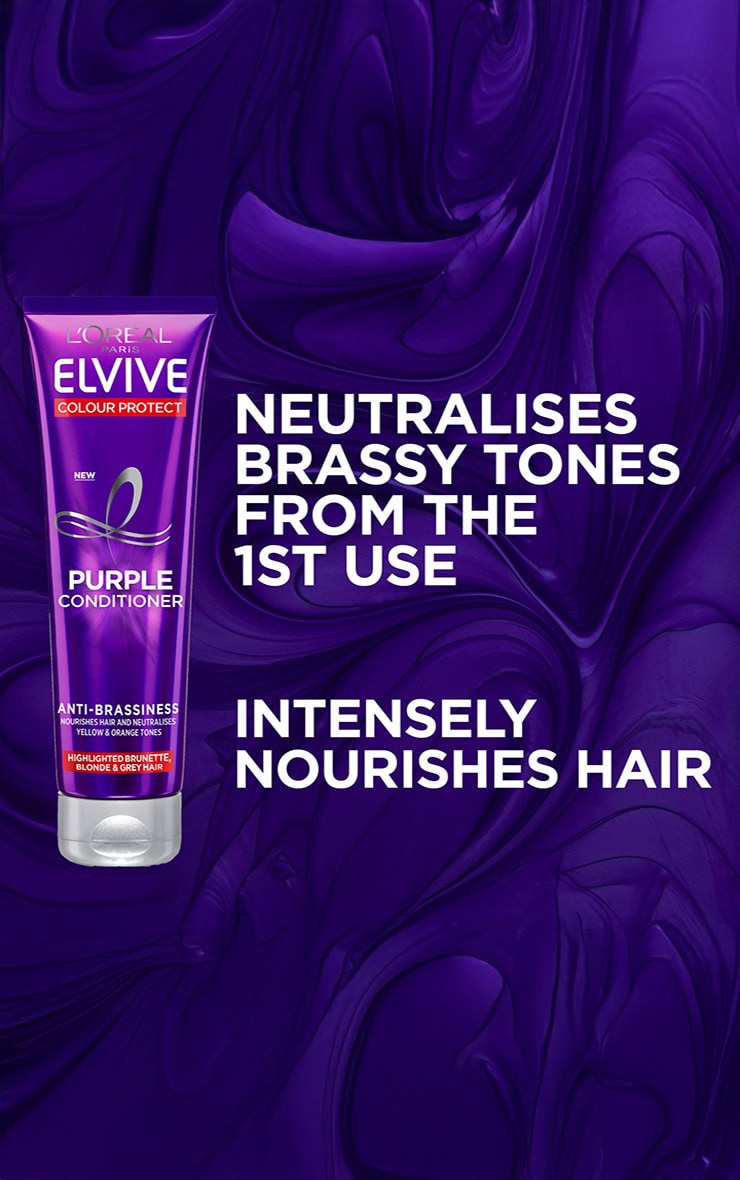 L'Oreal Elvive Colour Protect Anti-Brassiness Purple Conditioner 150ml image 5