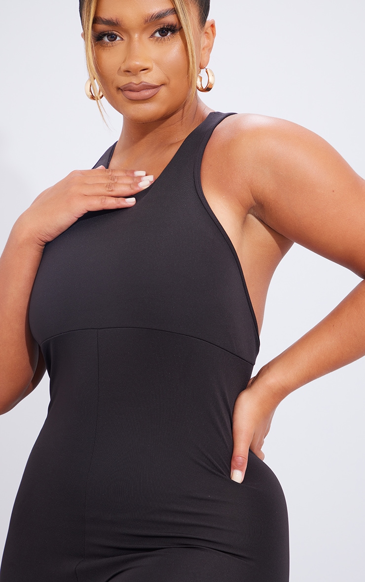 Shape Black Sleeveless Underbust Detail Active Unitard image 4