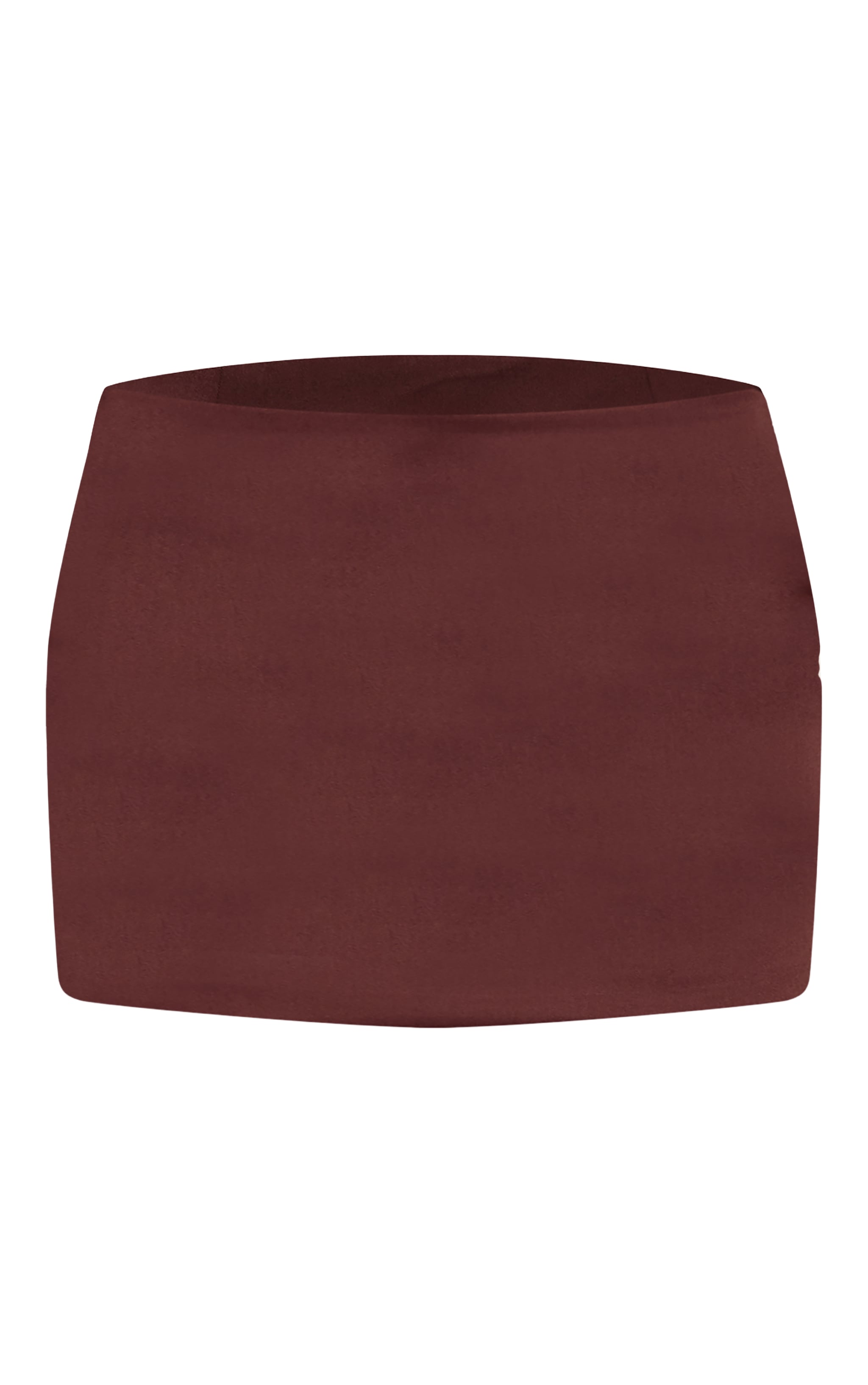 Dark Brown Twill Tailored Mini Skirt image 6