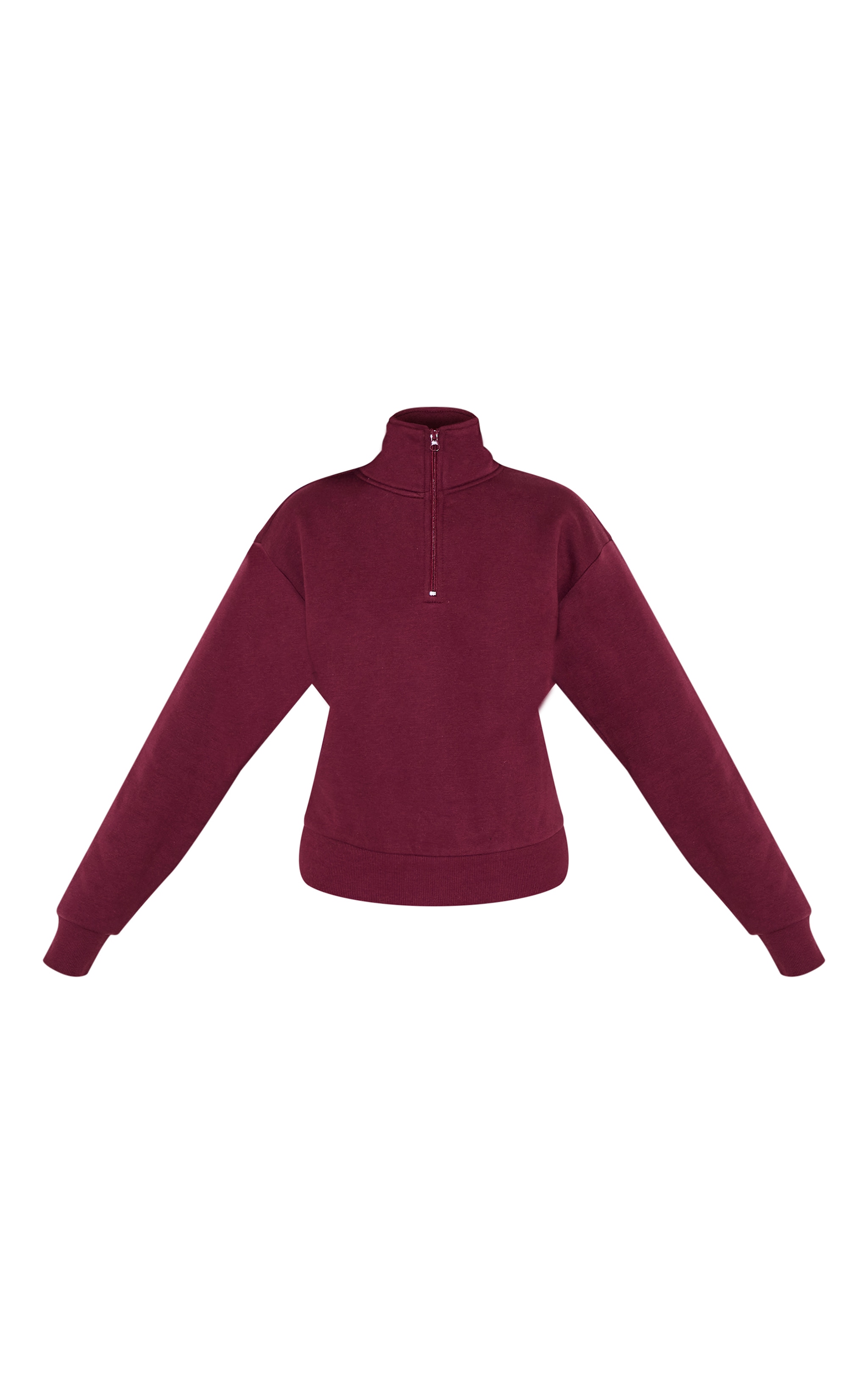 Petite Sweat bordeaux à quart de zip image 5