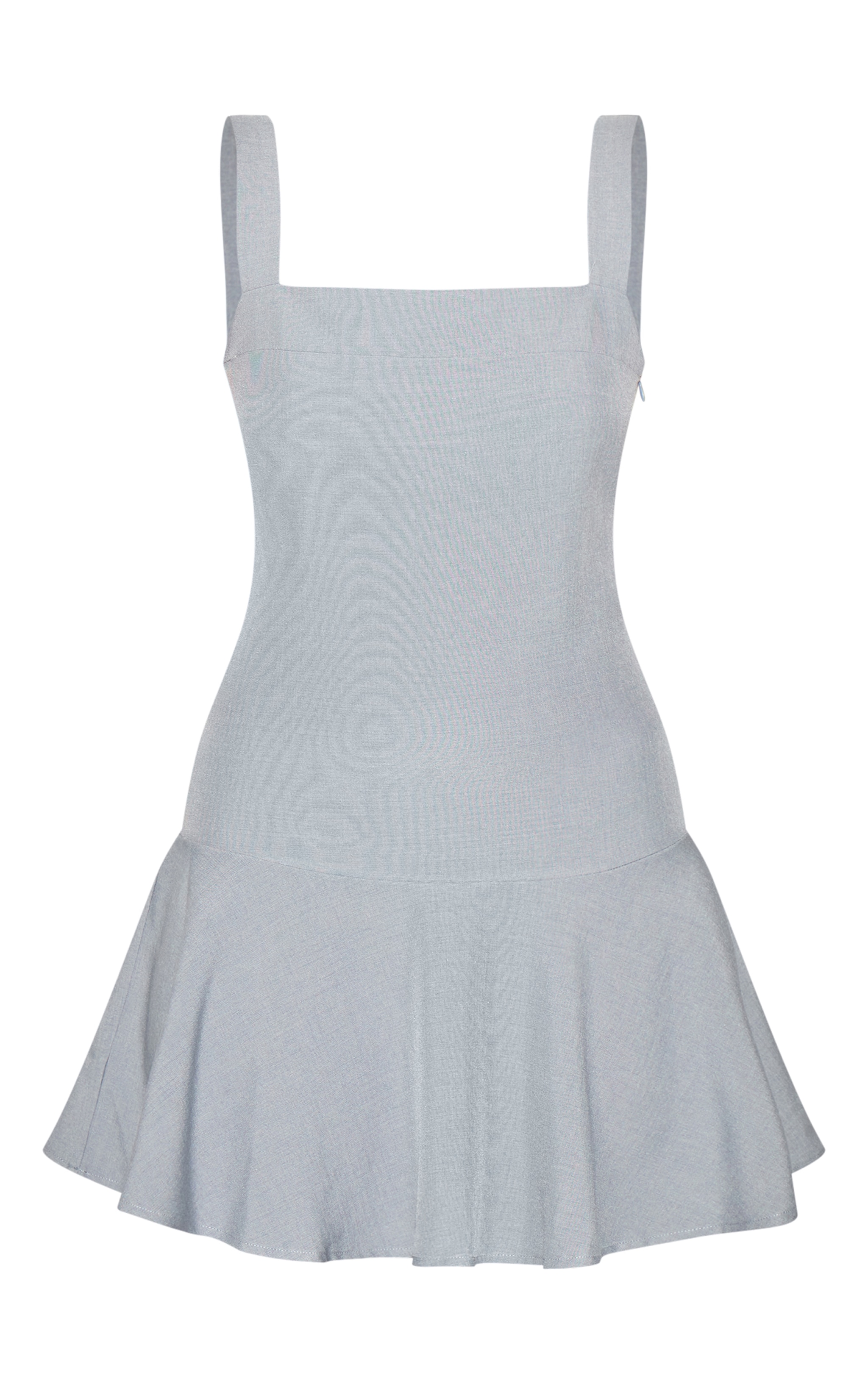 Charcoal Tailored Woven Scoop Back Shift Dress image 5