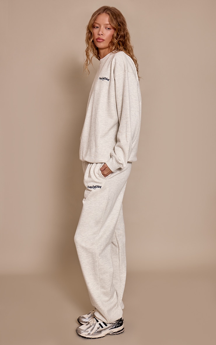 PLT Ash Grey 440 GSM Heavyweight Cotton Loopback Sweatshirt  image 3