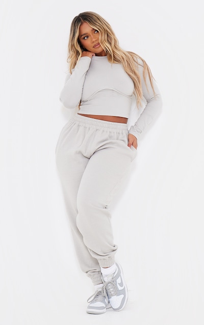 Shape Ash Grey High Waisted Cuffed Sweatpants