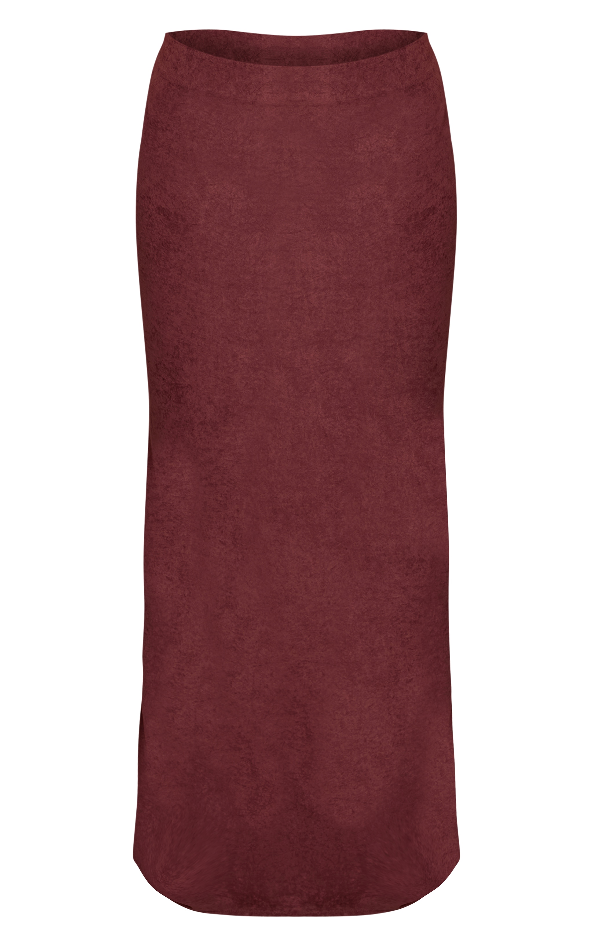 Deep Burgundy Peachskin Fishtale Maxi Skirt image 5