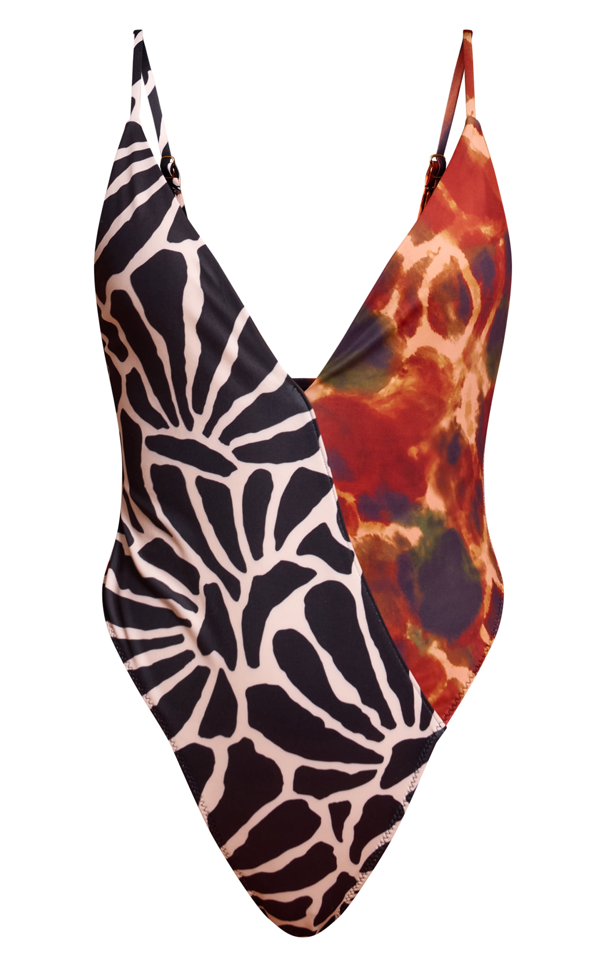 Maillot de bain cache-coeur imprimé varié à décolleté image 5