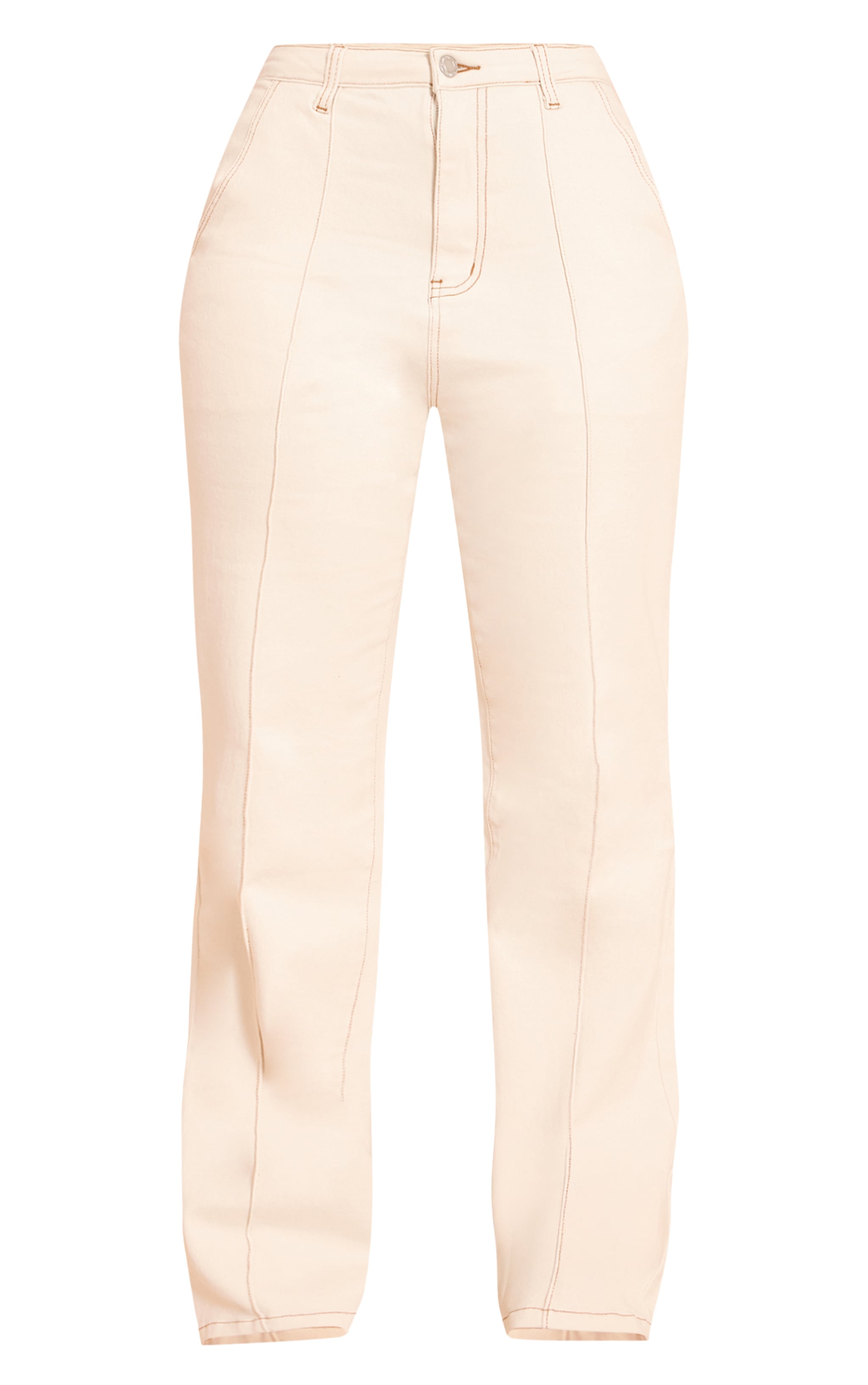 Shape ecru Stretch Denim High waisted Pintuck Adjustable Back Detail Jeans image 5