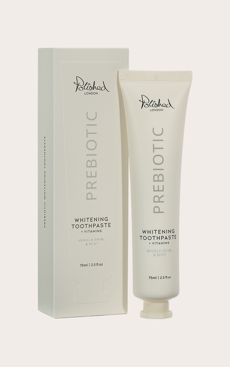 Polished London Prebiotic Whitening Toothpaste Vanilla Swirl & Mint Flavour 75ml image 2