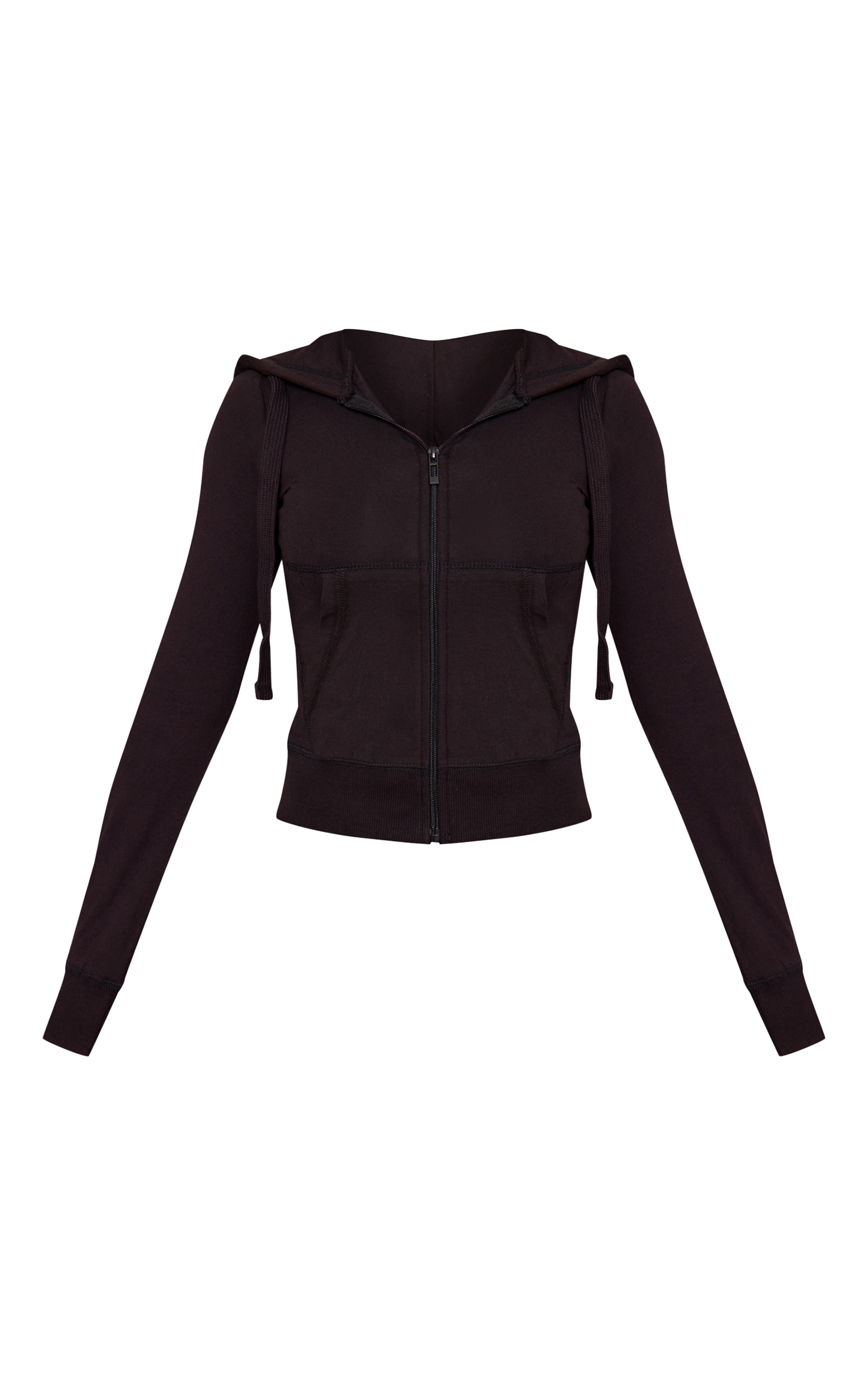 Petite Haut de survêtement ajusté noir à zip image 5