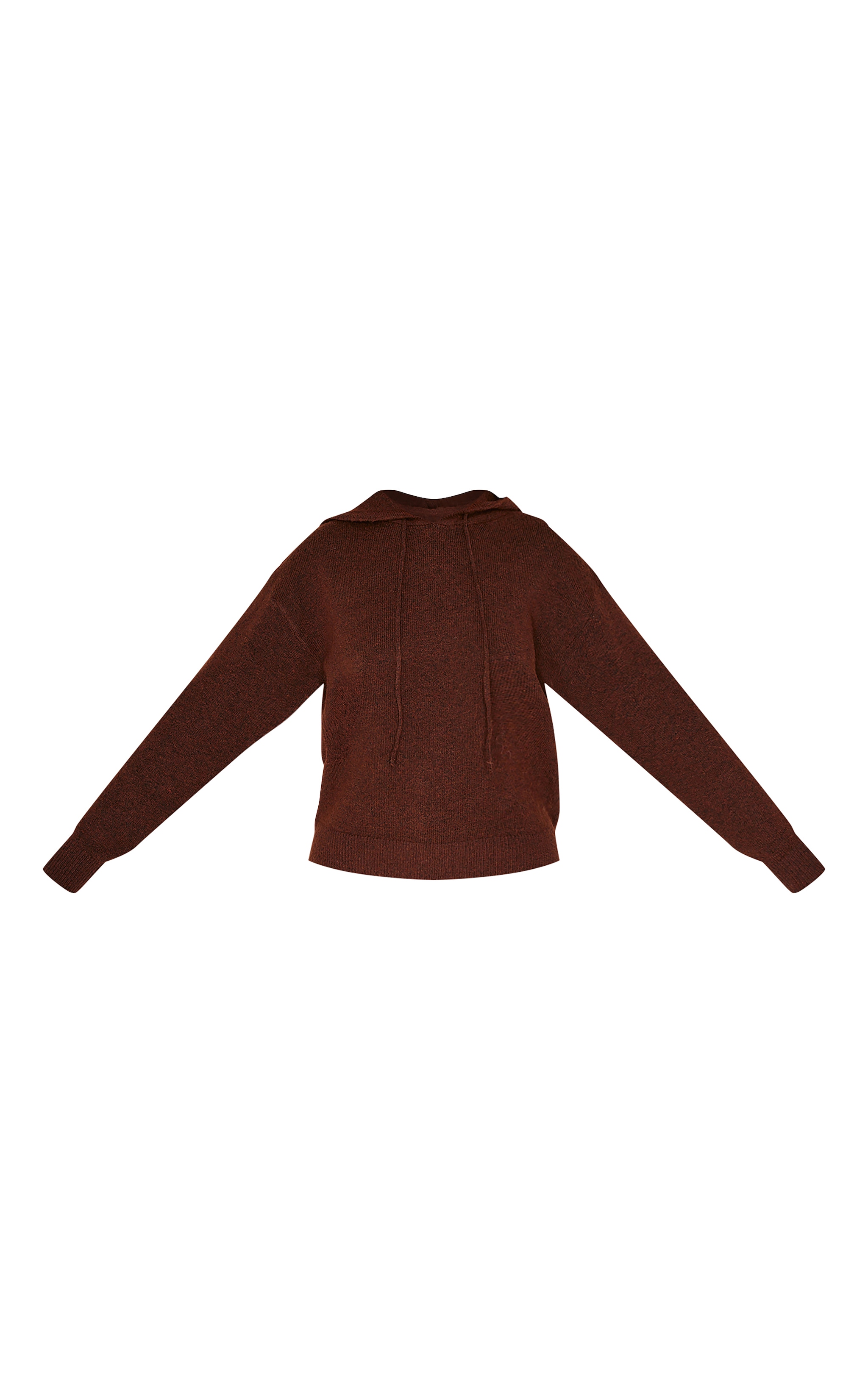 Petite Chocolate Knitted Hoodie image 5