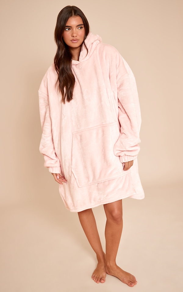 Pink Fleece Lined Hooded Oodie