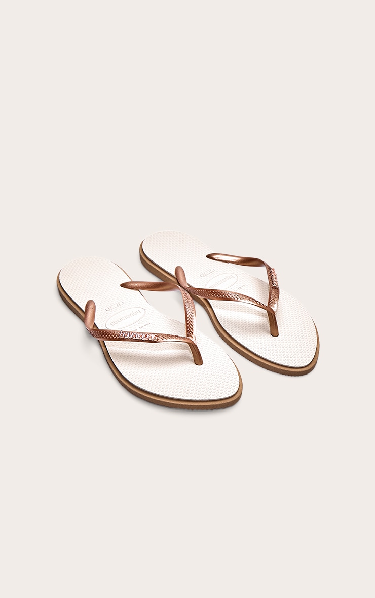 Rose Gold Havaianas Slim Point Filp Flops image 2