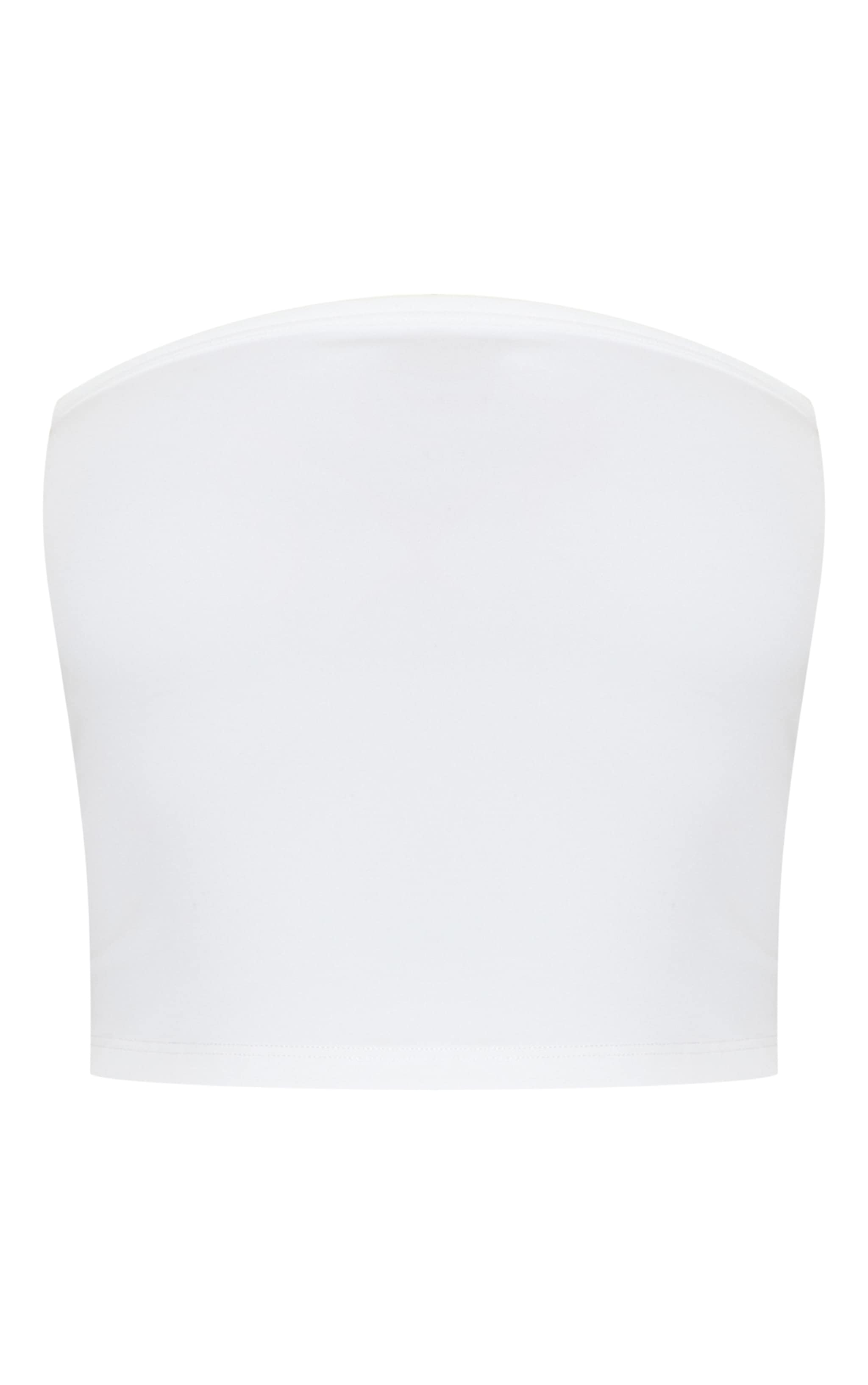 White Snatched Sculpt Bandeau Top image 5