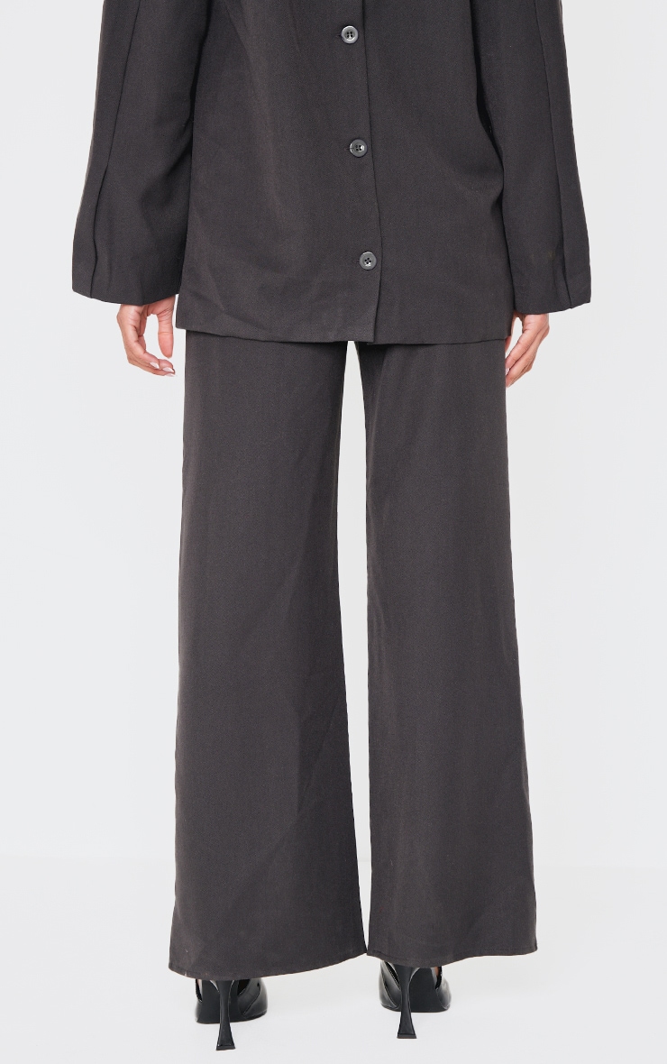Charcoal Premium Woven Tailored Wide Leg Pants image 3