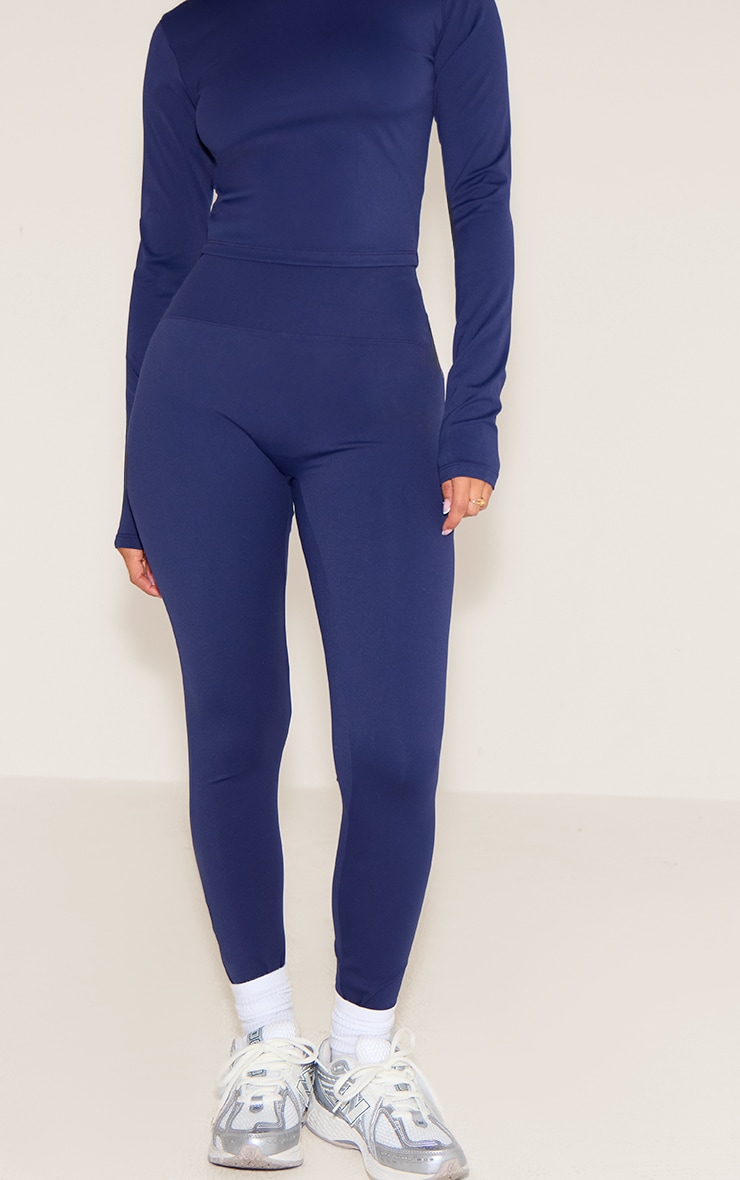 Petite Legging de sport marine Sculpt taille haute image 2