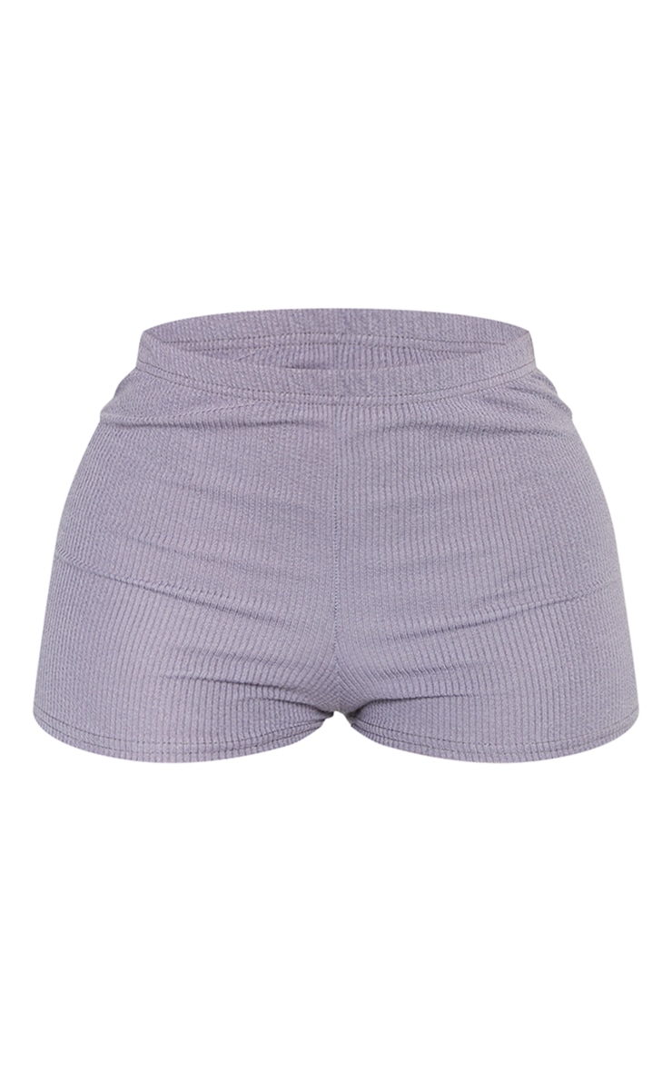 Shape Mini short taille haute côtelé crêpé gris anthracite image 6