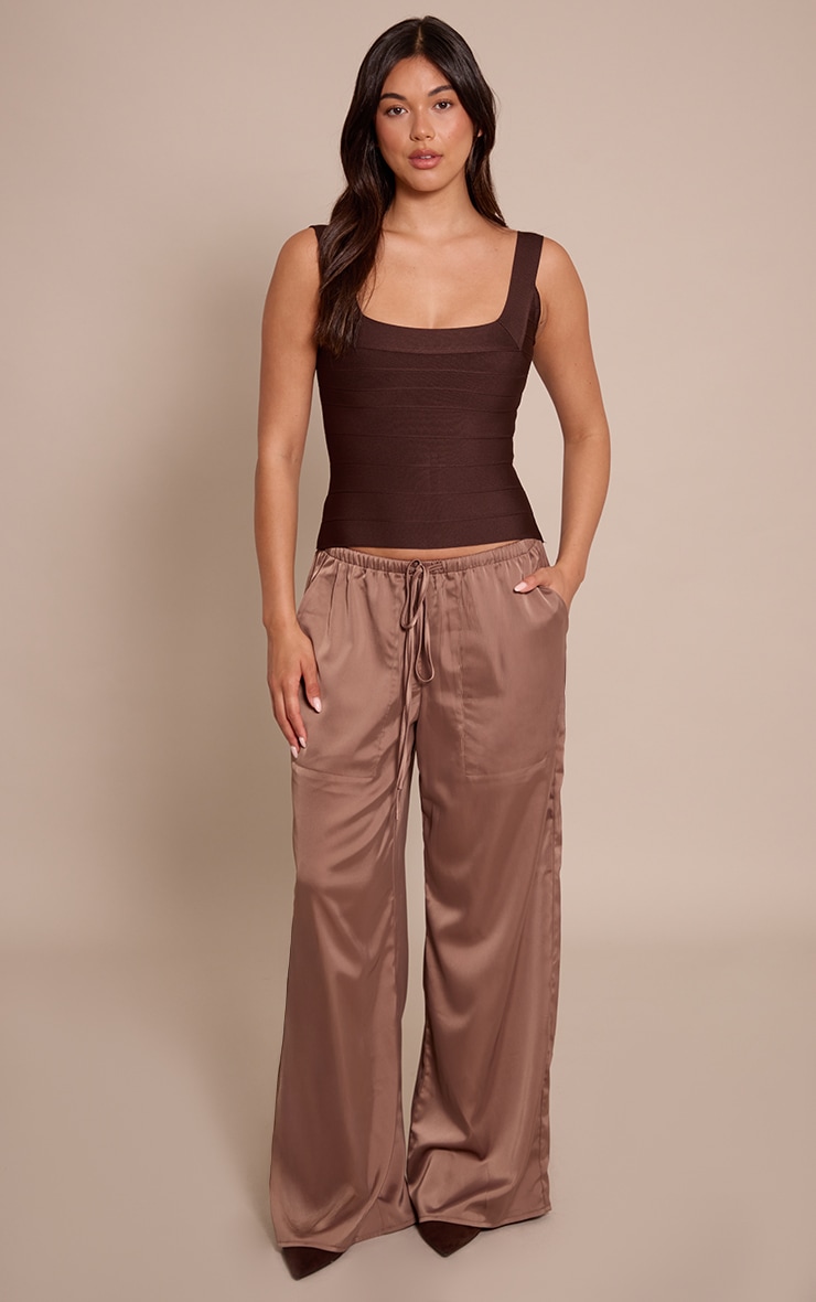 Chocolate Bandage Square Neck Corset image 3