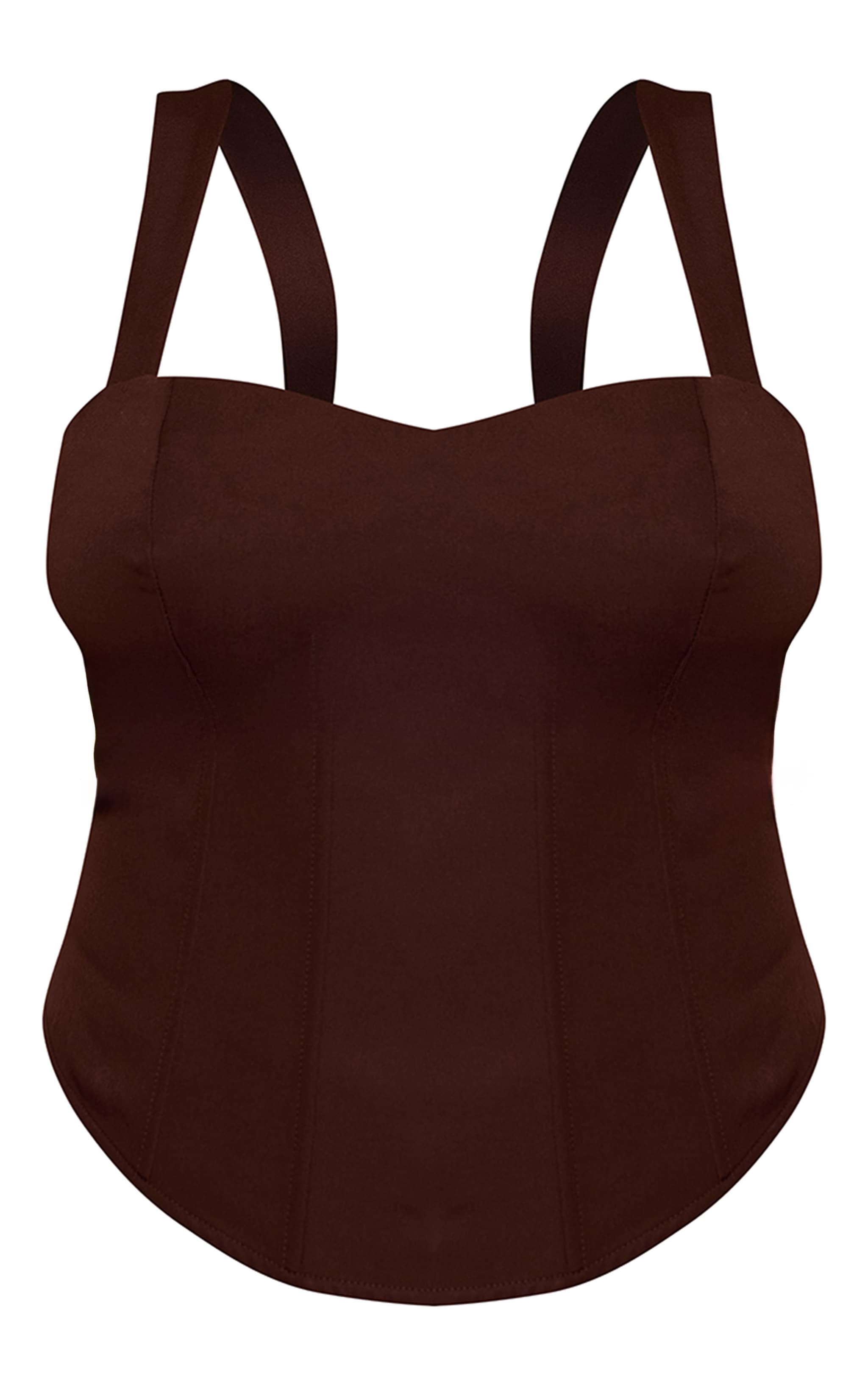 Plus Chocolate Curved Hem Corset image 5