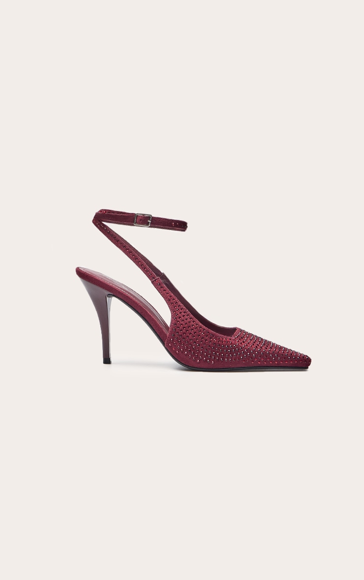 Burgundy Hotfix Heeled Sandal image 2