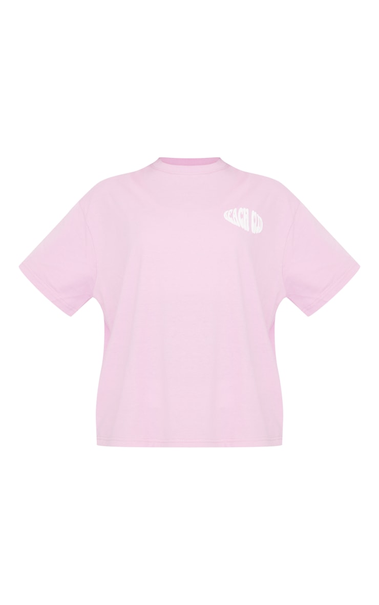 Lilac Beach Club Puff Print T Shirt image 5