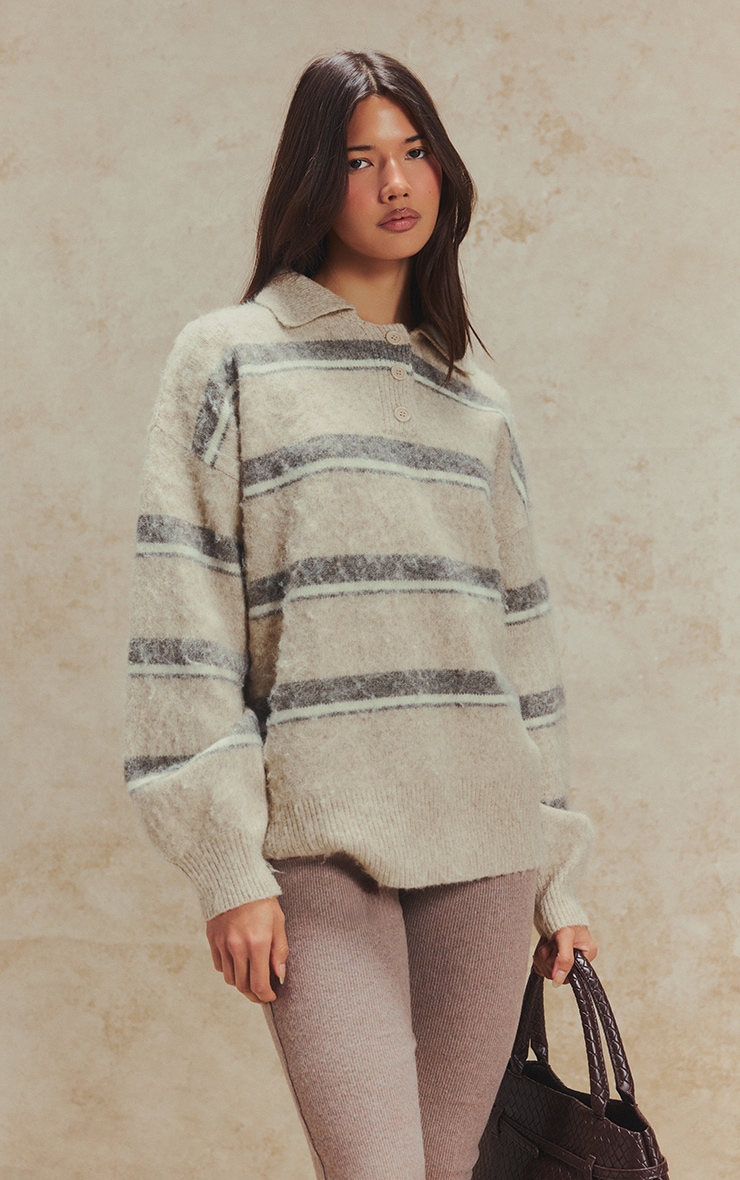 Light Brown Thick Brushed Rib Capris image 4