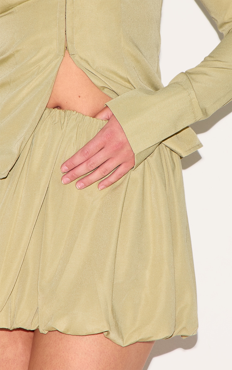 Shape Mini-jupe de tailleur bouffante vert olive image 5