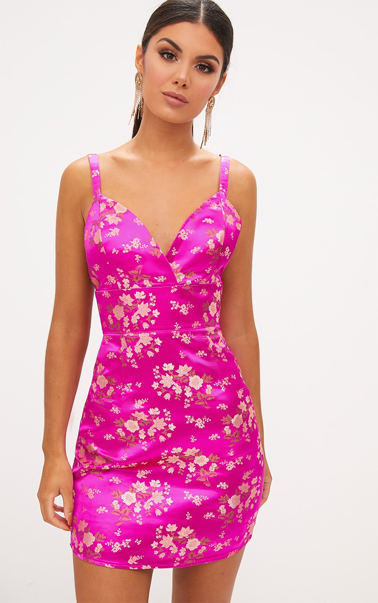 Hot Pink Strappy Dress