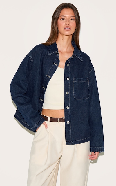 Chemise en jean indigo à manches longues