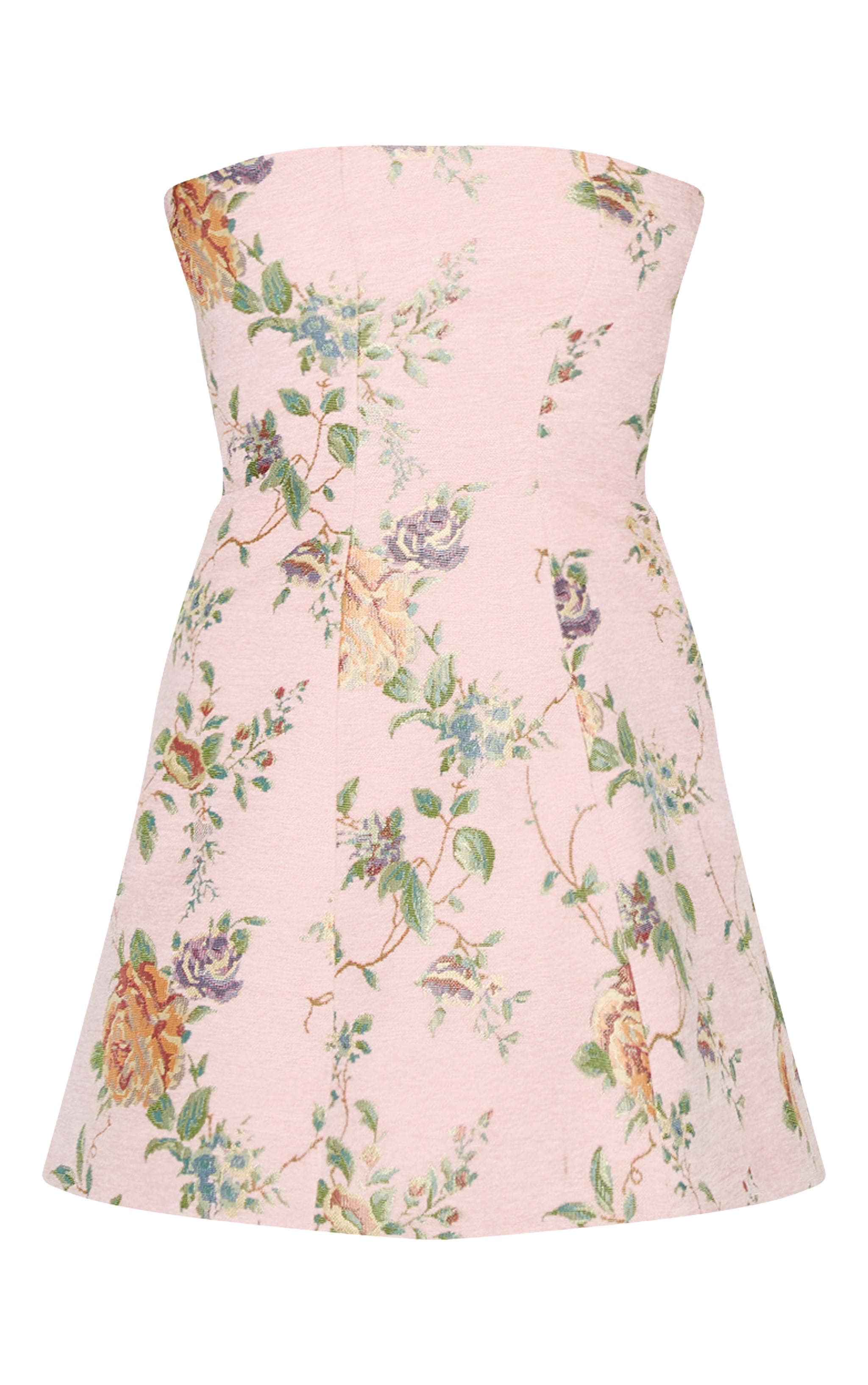 Pink Floral Bandeau A Line Shift Dress image 5