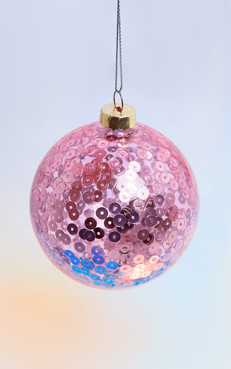 Sass & Belle Pink Glitter Bauble