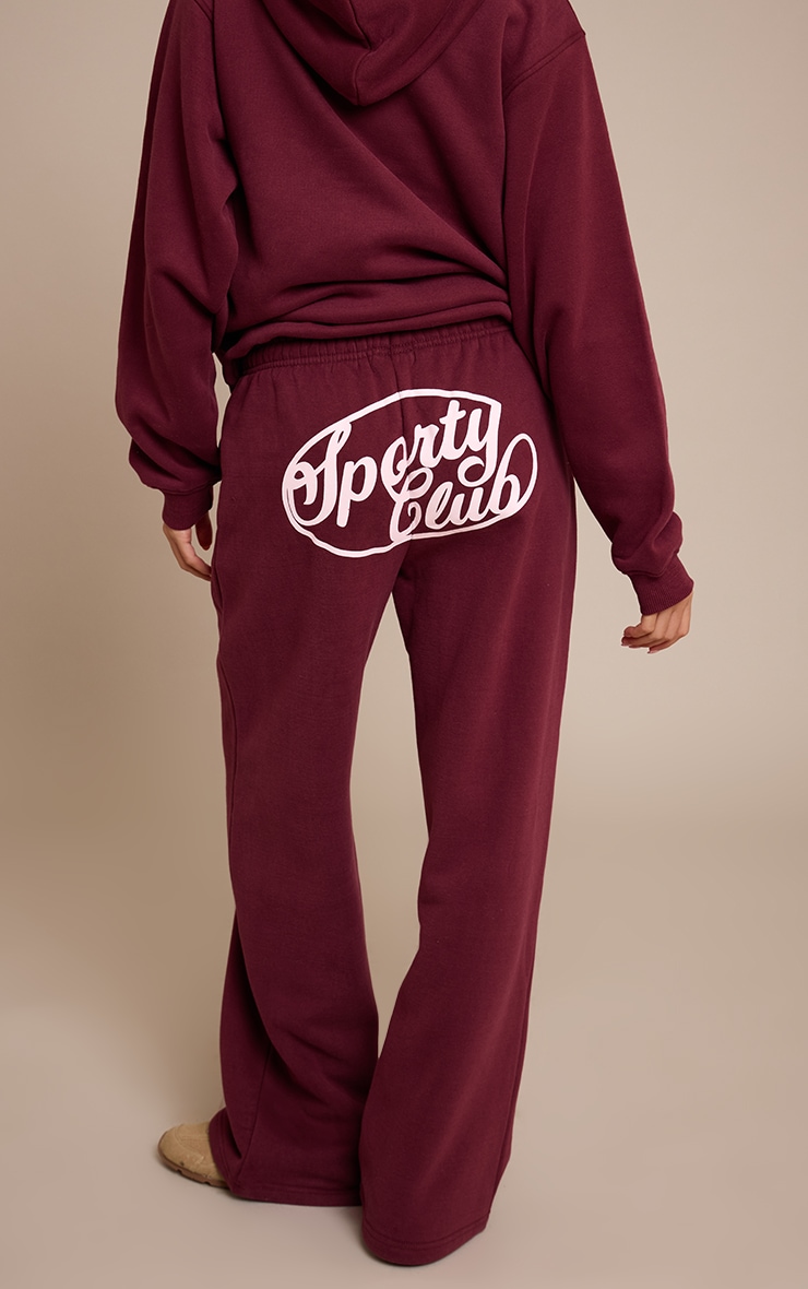 Wine Sports Club Cotton Fleece Straight Leg Sweatpants image 3