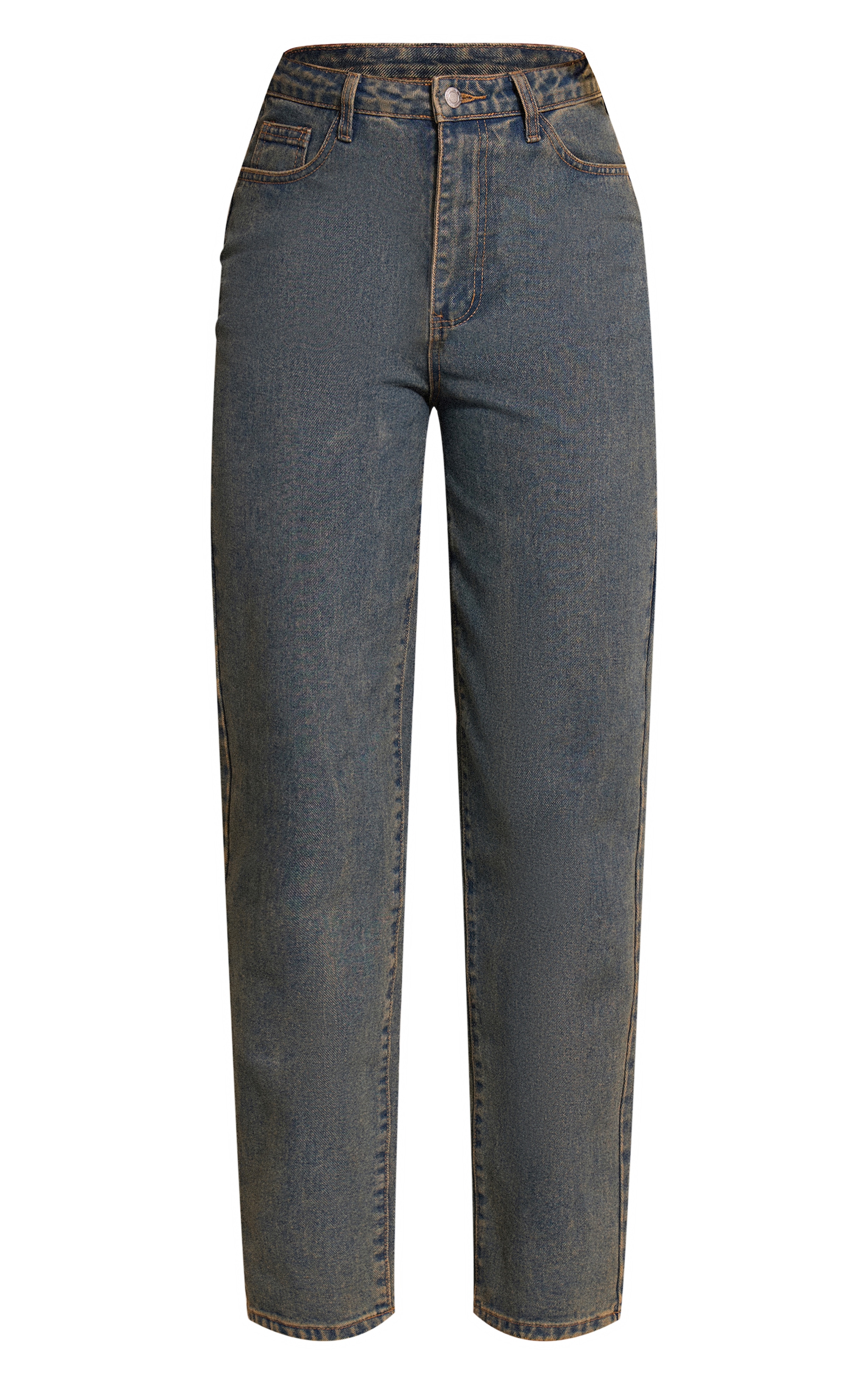 Tall Jean mom vintage délavé à taille haute image 5