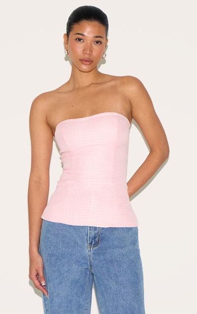 Bandeau Long en Bouclé Rose