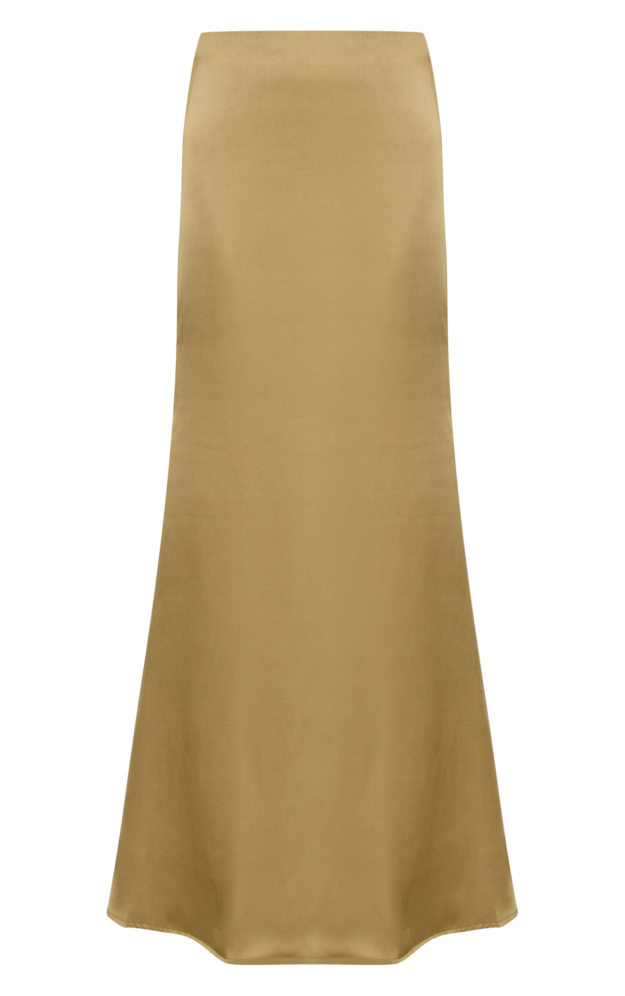 Sage Khaki Satin Floaty Maxi Skirt image 5